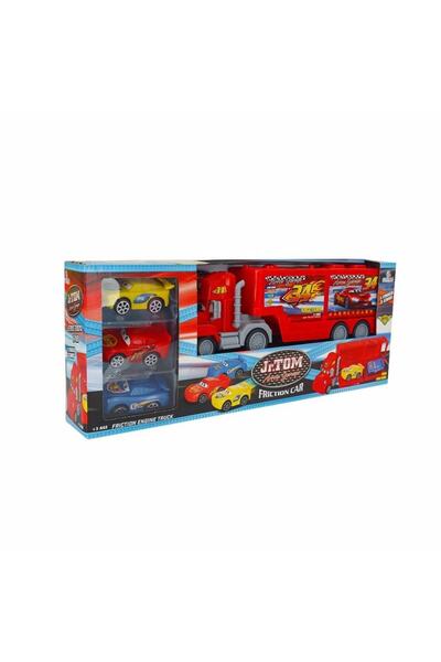 Can Ali Toys Jr Tom Carrier Truck باللون الأحمر