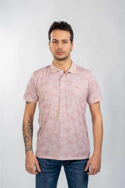 Moda Işık Μπλουζάκι με στάμπα με γιακά σολομού