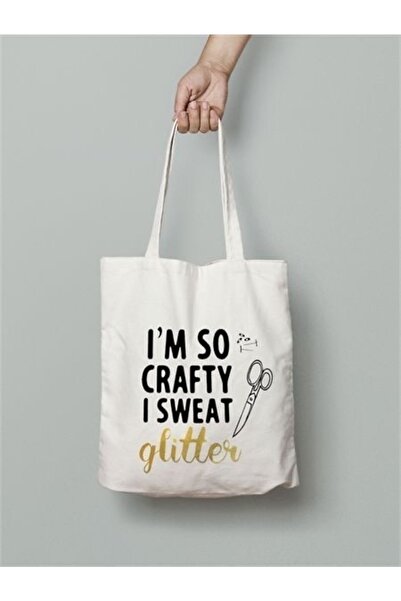 NO NAME I'm So Craft I Sweat Glitter Printed Cloth Bag 38x42cm
