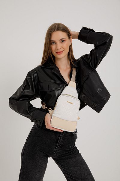 Fossil حقيبة كتف نسائية بيضاء 05FS23Y450