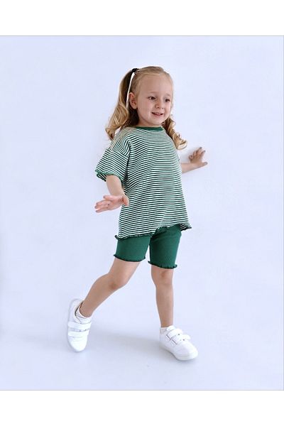 le petit sole Girl's Mona Short Top-Top Set