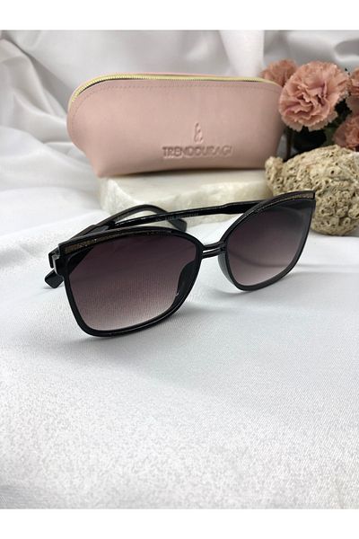 Di Caprio Midi Cat Eye Black Women's Sunglasses