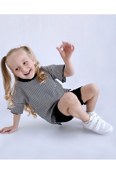 le petit sole Girl's Mona Short Top-Top Set