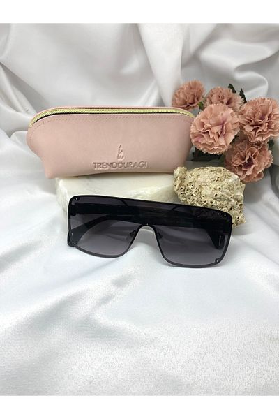 Di Caprio Reare Rectangular Gray Women's Sunglasses
