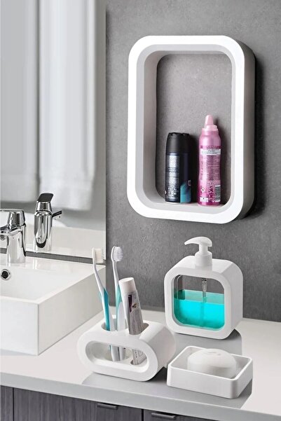 Tuka Home Σετ μπάνιου 4 τεμαχίων λευκό