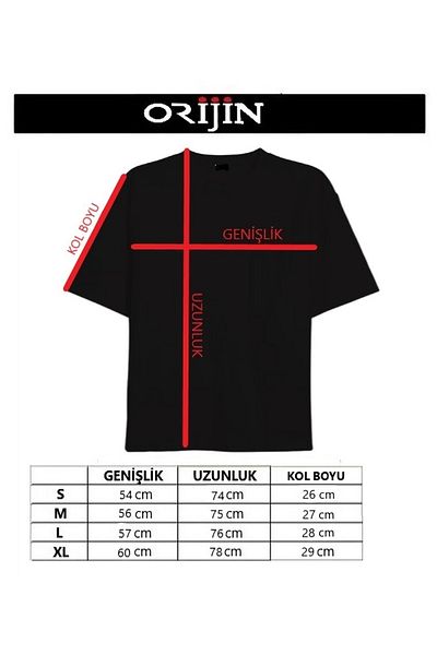 Orijin Tekstil Dragon Ball Son Goku Printed Unisex Oversize Black T-Shirt