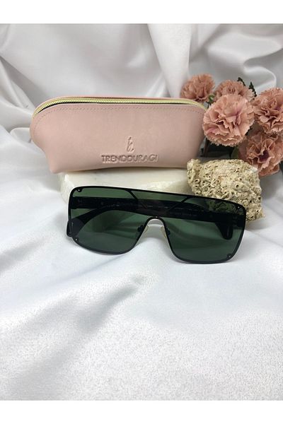 Di Caprio Reare Rectangle Green Women's Sunglasses