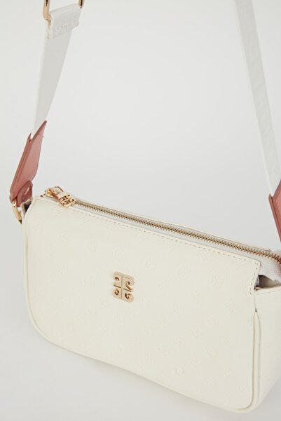 Pierre Cardin Ecru Floater Damen Umhängetasche 05PO22Y1539