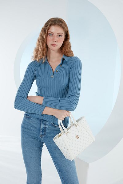 Pierre Cardin Damen-Umhängetasche mit weißem Monogramm 05PO23Y1718