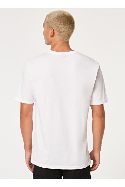 Oakley Men's T-shirt - Crew Neck, Printed White and Black, Foa404011 Mark II Tee 2.0