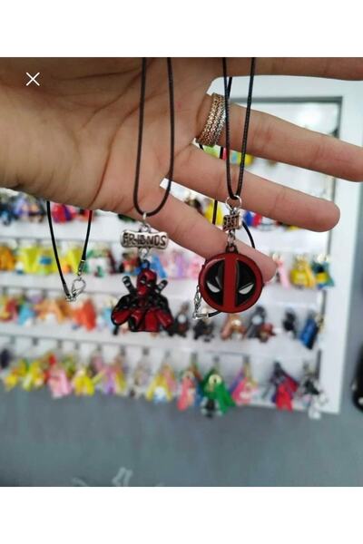 Herşey Nota أفضل الأصدقاء ديدبول مارفل الصداقة قلادة زوجين