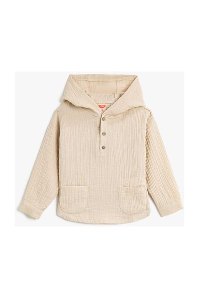 Koton Hemd - Ecru - Regular Fit