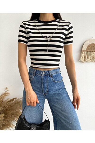 Generic Brand Striped Necklace Crop
