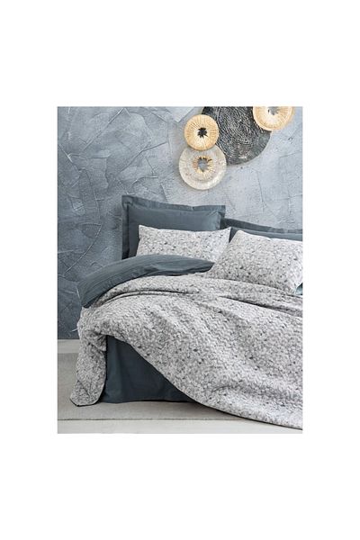 Cotton Box Μίνιμαλ Διπλό Ολοκληρωμένο Σετ Molly Anthracite