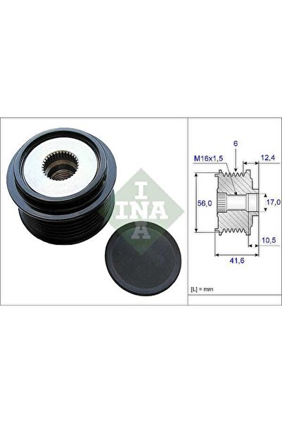 İna 535021010 Alternatör Kasnağı Rulmanlı Golf Vı Vıı Passat Transporter T5 A1 A3 A4 A5 A6 Tt Leon 2