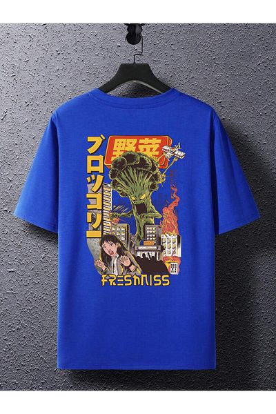 DEEPSENCE Μπλουζάκι Unisex Oversize Freshınss Back Print Μπλε