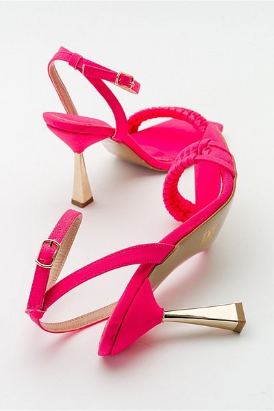 LuviShoes Minna Fuchsia Damen-Schuhe mit Absatz