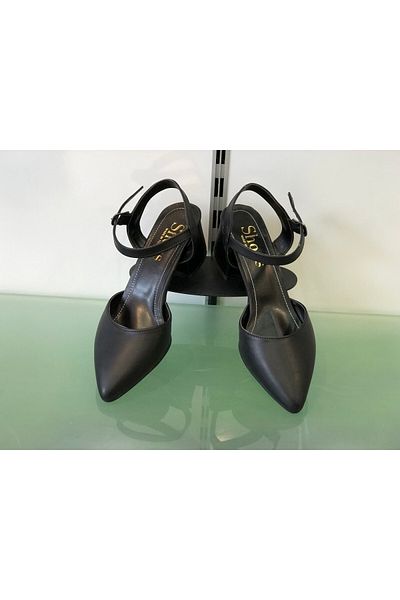 KAFKASLAR AYAKKABI Closed Front 5 CmThick Heeled Ankle Strap Evening Dress Shoes