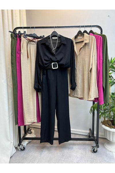 modabetce Linen Technology Women Shirt Pants Suit 010