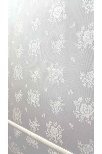 arslanlı perde Çiçek Desen Çift Mekanizmalı Perde Etek Dilimi Hediye