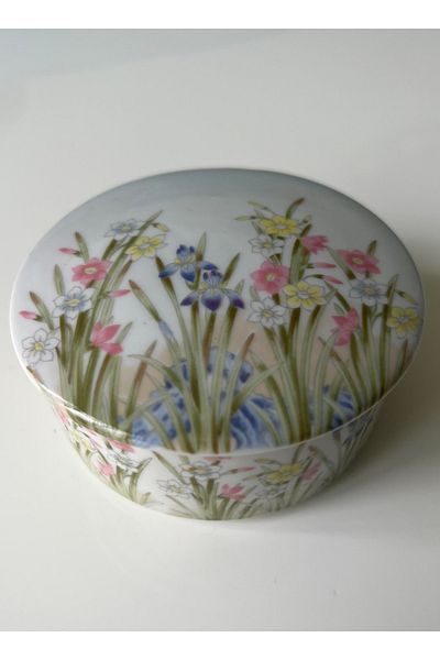 MozzArt Vintage Porcelain Floral Print Storage Box - Gift Christmas New Year