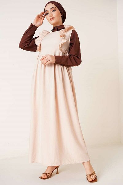 VOLT CLOTHİNG Gilet-Kleid mit gerüschen Schultern für Damen