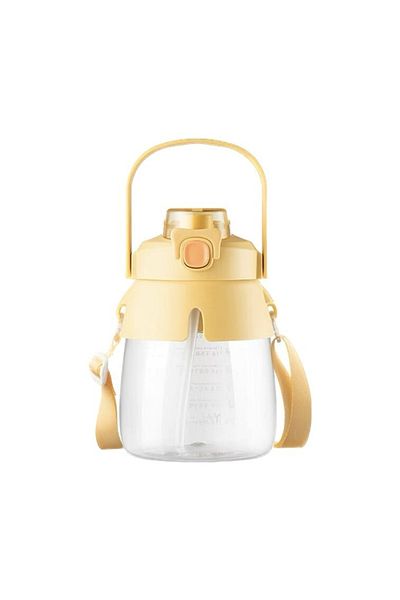 Shotay 1 L Hıppo Tritan Yellow Flask 1000ml Plastic Yellow