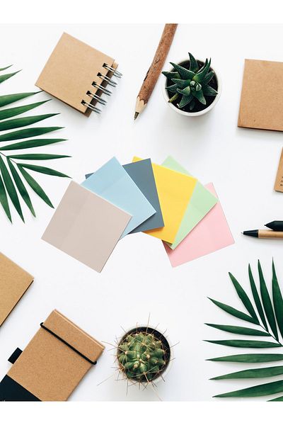 EZOSHOP Transparent Colored Sticky Post It Note Paper Karenot Stone