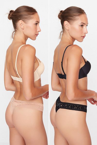 Trendyol Collection Slip - Schwarz - 2er-Pack