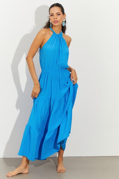 Cool & Sexy Rochie midi albastră pentru femei BK261063