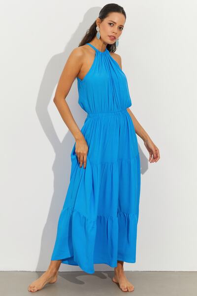 Cool & Sexy Rochie midi albastră pentru femei BK261063