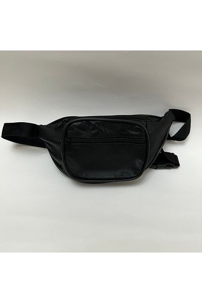 Şener collection Genuine Leather Waist Bag - 3 Compartments - Stylish Compact Design - Leather Belt