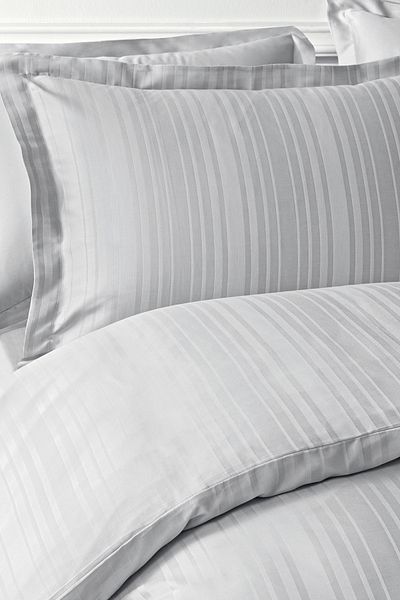 Puffy Melvin King Size Bamboo Satin Duvet Cover Set - Gray