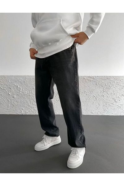 Z1MAN Black Baggy Trousers