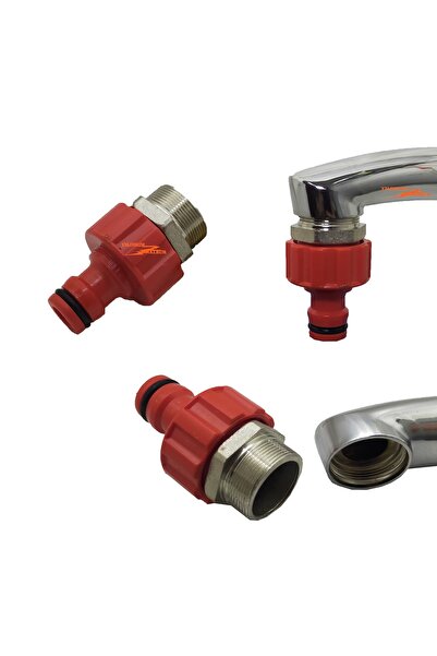 yıldırım nalbur Batarya Hortum Bağlama Aparatı Metal Diş Dış Diş Musluk Hortu...