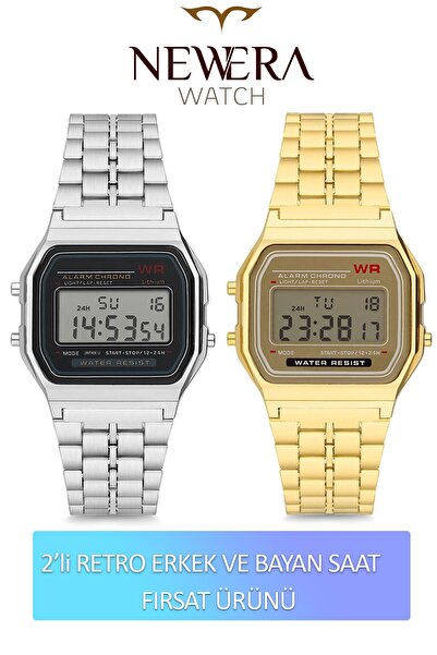 Newera Watch 2li Retro Erkek Ve Kol Saati Seti