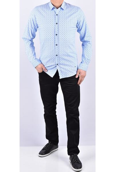 Twister على سبيل المثال 1624 قميص سليم فيت/أزرق/l