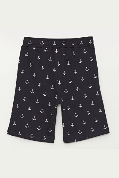 Black&Small شورت للأولاد بطبعات بحرية مع جيوب