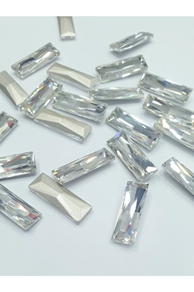 CRYSTALSHOP حجر لاصق - {مقوس على الظهر} باجيت 7x21 ملم (25 قطعة)