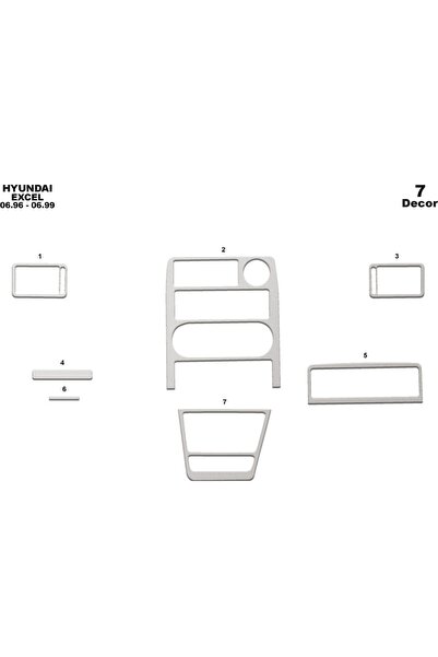 meriç cockpit design ميريتش ®   هيونداي اكسل توربيدو امامي مطلي الومنيوم 7 قط...