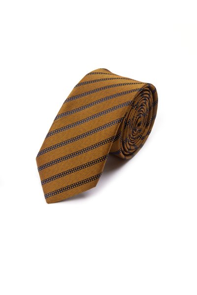 Hatemoğlu Yellow Patterned Classic Micro Tie