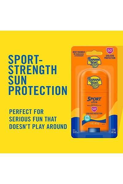 Banana Boat Sport Ultra - Wide Cut Slide-Out SPF 50 Sunscreen Stick - 42,5g