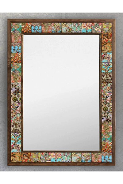 Oscar Stone Decor Masif Çerçeveli Mozaik Taş (mermer) Ayna 53x73 Cm (morocco-...