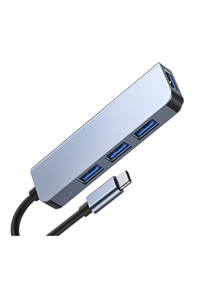 Fogy Macbook 13.6' Air 2022 M2 Notebook Usb Çoklayıcı 4 In 1 & Şarj Kablo Adaptör Type-c Hub