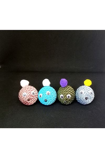 Sempati Store 2 Pieces Rattle Cat Ball Cat Toy