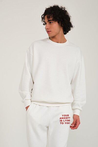 C&C OKULCUNUZ Ваша тривога лежить на вас Базовий комплект спортивного костюма з круглим вирізом