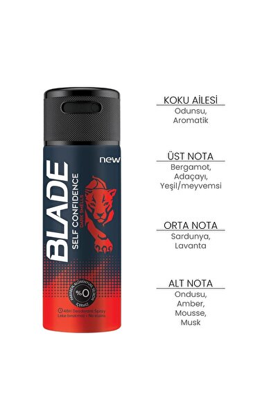 Blade Deodorant Self Confidence 150 ml X 2 Adet