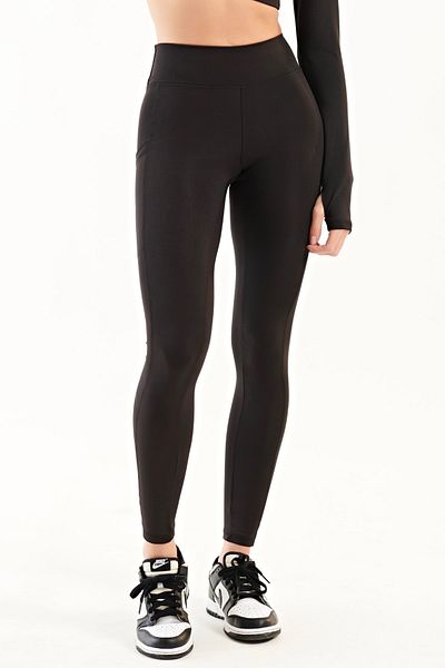 YEXECH Leggings sport negri pentru femei cu talie înaltă, elastici, de ridicare, cu buzunare, seria Push Up Connection