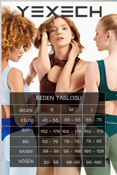 YEXECH Women's Square Collar Back Detailed Supported Sports Bra