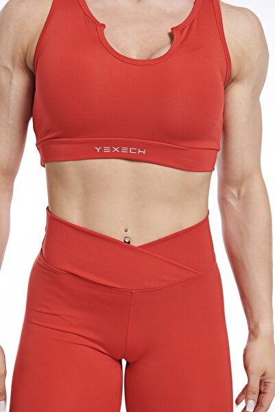 YEXECH Women's Collar Detailed Supported Sports Bra